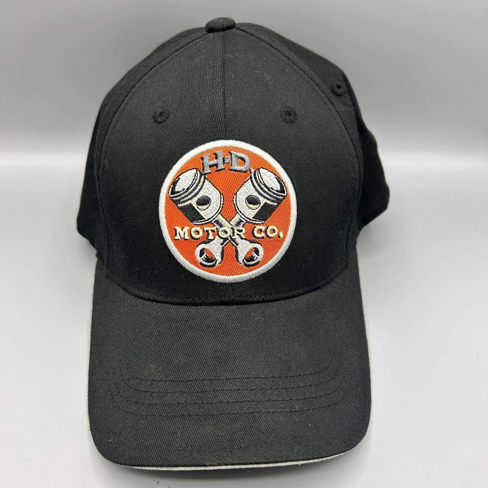Harley Davidson Motorcycles Hat Women S-M Black Stretch‎ Fitted Cap